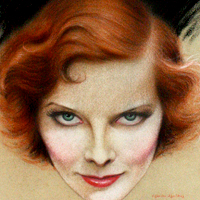 Katherine Hepburn, Pre Code, art deco, hollywood, diva, illustration art