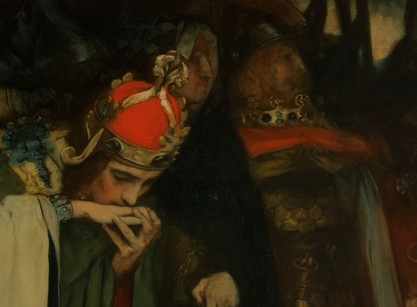Detail of Cordelia being greeted (note hand tinting)