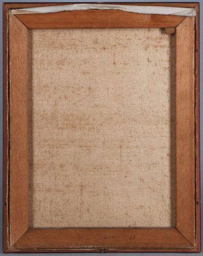 Verso view of original frame