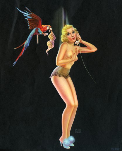 Printed version of the artwork dated 1942 by The C. Moss Calendar Co. (included in sale)