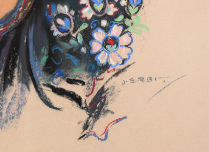 The artist's signature lower right