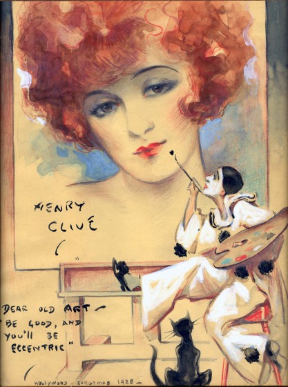 Henry Clive's Flapper Girl Painted by Pierrot