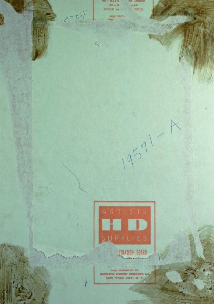 Verso view with apparent date of 1957 and September publication text