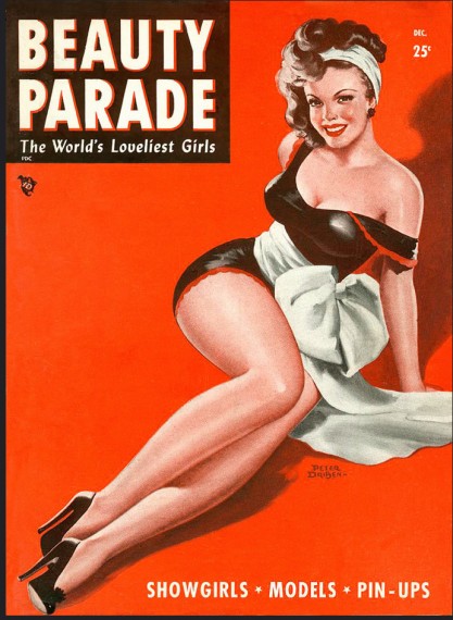 The painting as it appeared as the cover for Beauty Parade, December, 1948 (included in sale)