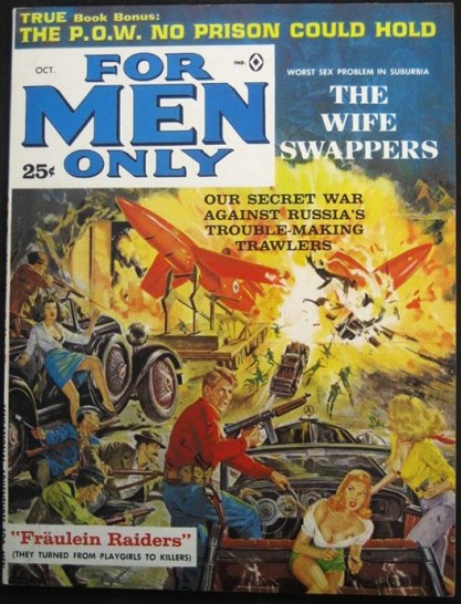 The artwork as it appeared as the cover For Men Only Magazine - October,1963 ( included in sale)