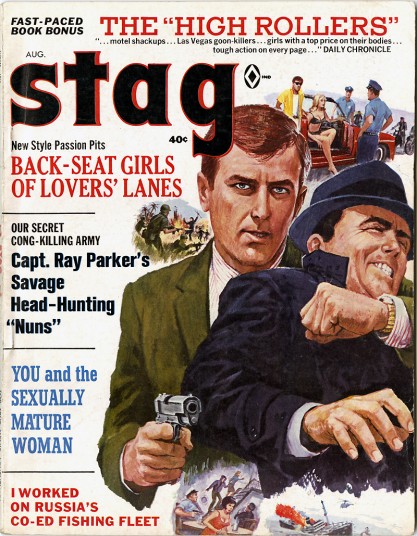 Stag Magazine - August, 1967 were artwork appeared on pages 32 - 33 included in sale 