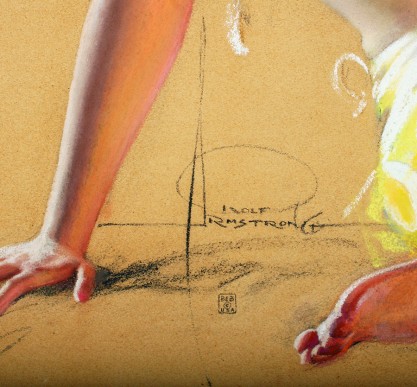The artist's signature lower left