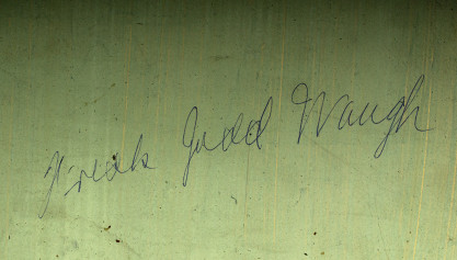 Artist's signature verso detail 