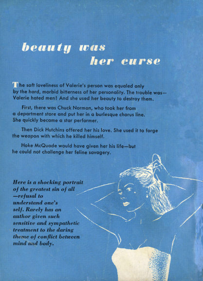 Back cover of paperback with publishers text slug 